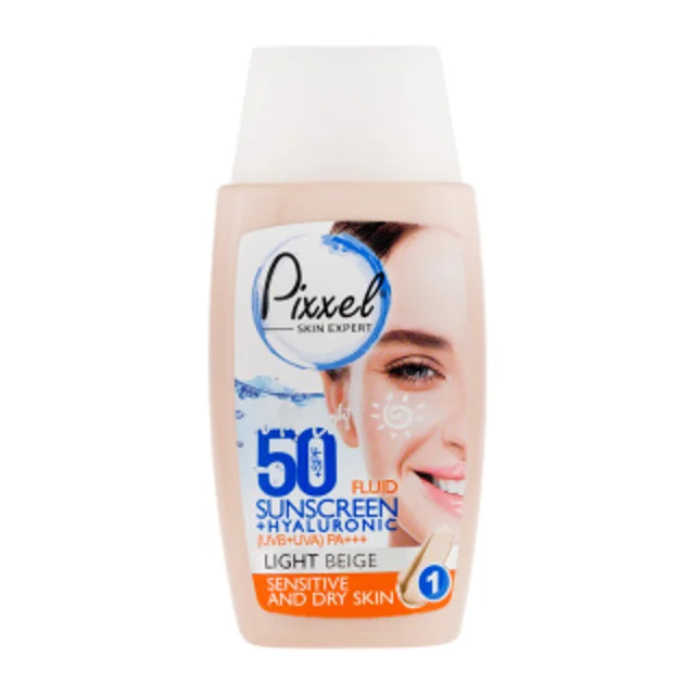 کرم ضدآفتاب رنگی پیکسل مدل LIGHT BEIGE حجم 50 میلی‌لیتر با SPF 50 و +++PA مناسب پوست حساس و خشک