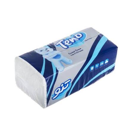 دستمال کاغذی 250 برگ دو لایه برند تنو مدل اقتصادی
